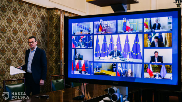 Premier Morawiecki wziął udział w nadzwyczajnym szczycie Rady Europejskiej