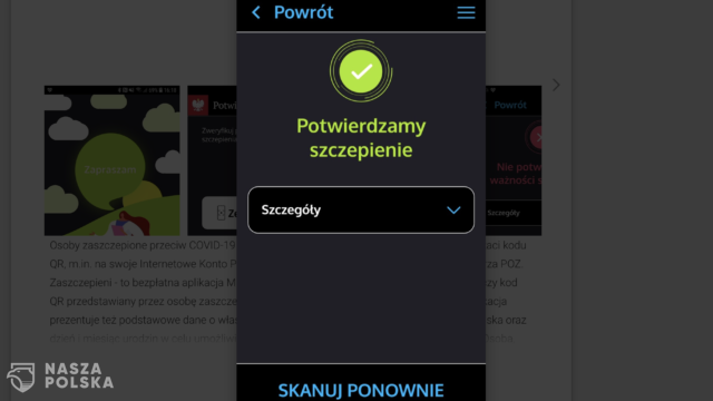Paszport osoby zaszczepionej – aplikacja Zaszczepieni