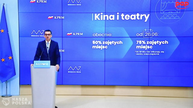 Kolejne luzowanie obostrzeń od 13 czerwca, w tym otwarcie stref gastronomicznych w kinach