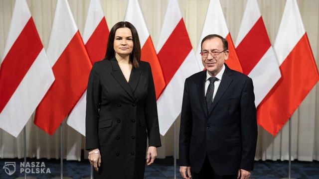 Minister Mariusz Kamiński spotkał się ze Swiatłaną Cichanouską